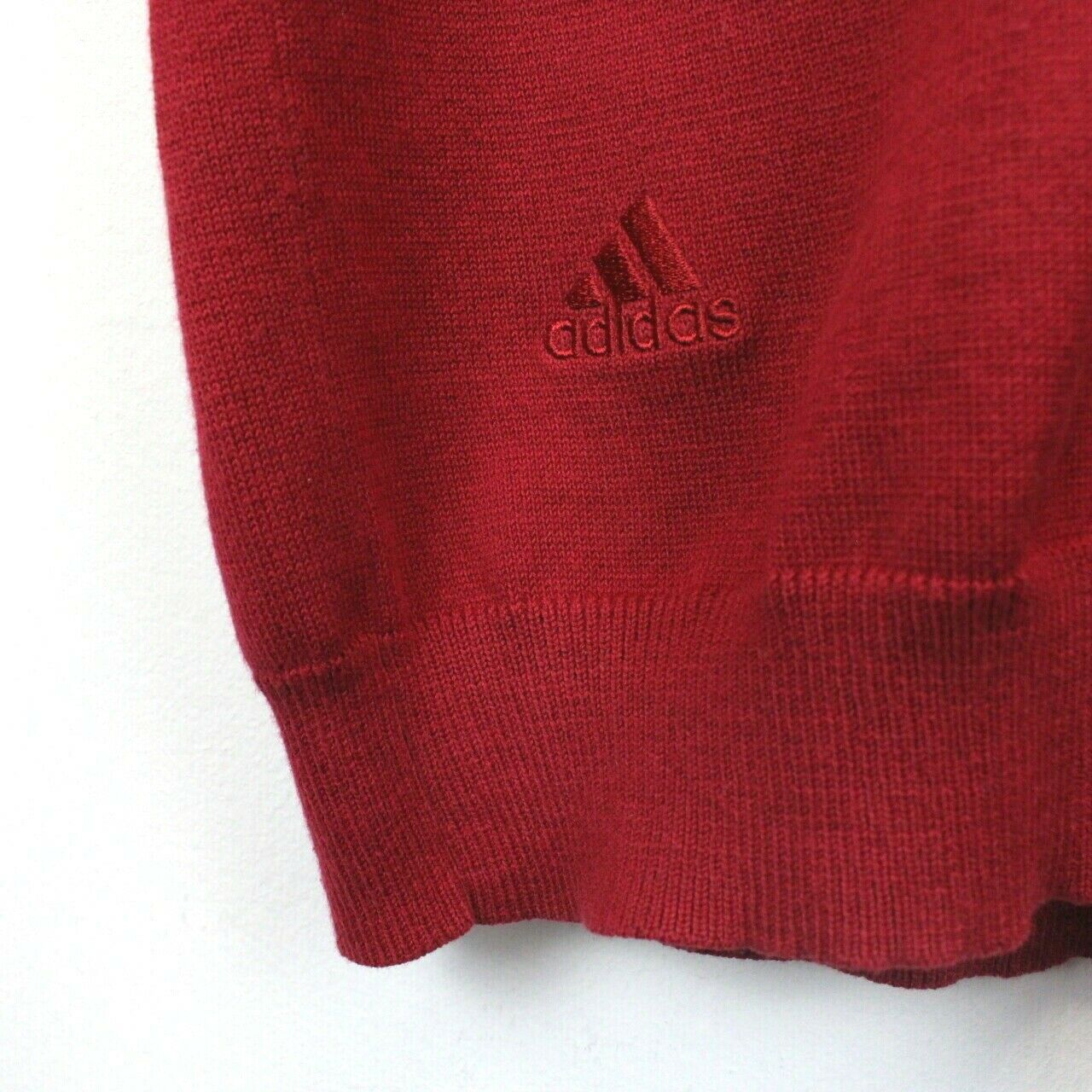 ADIDAS Knit Sweatshirt Red | Large