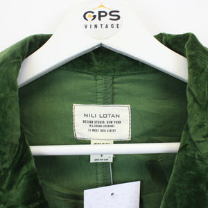 Womens NILI LOTAN Velvet Blazer Green | Small