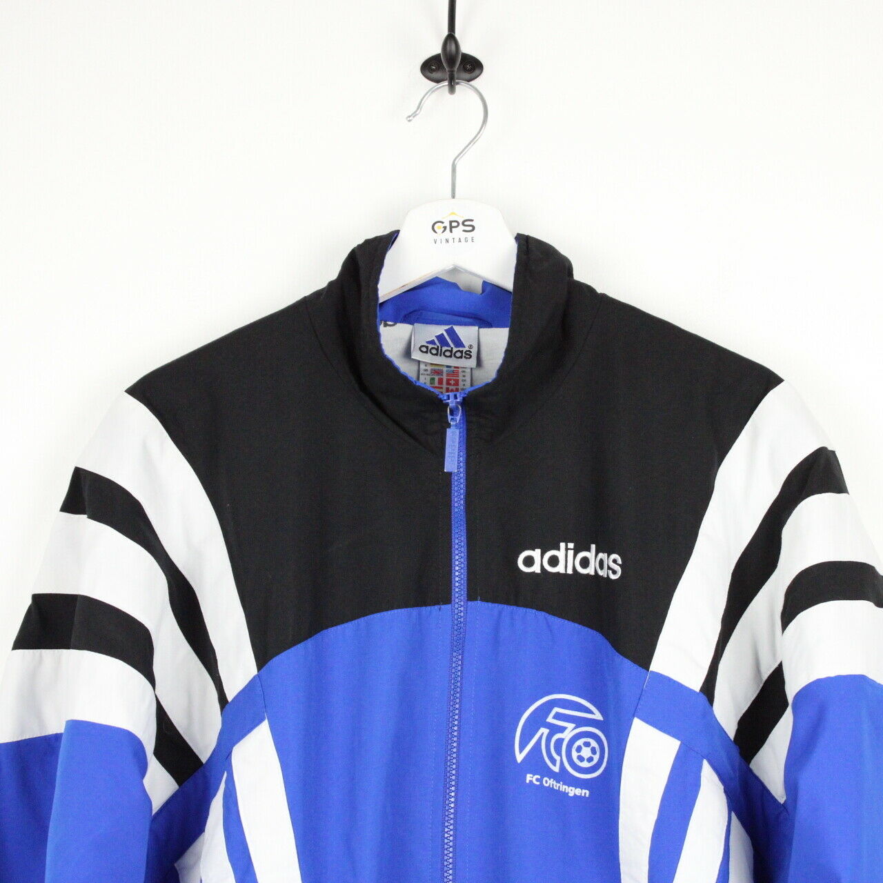 Vintage 90s ADIDAS Track Top Jacket Blue | Medium
