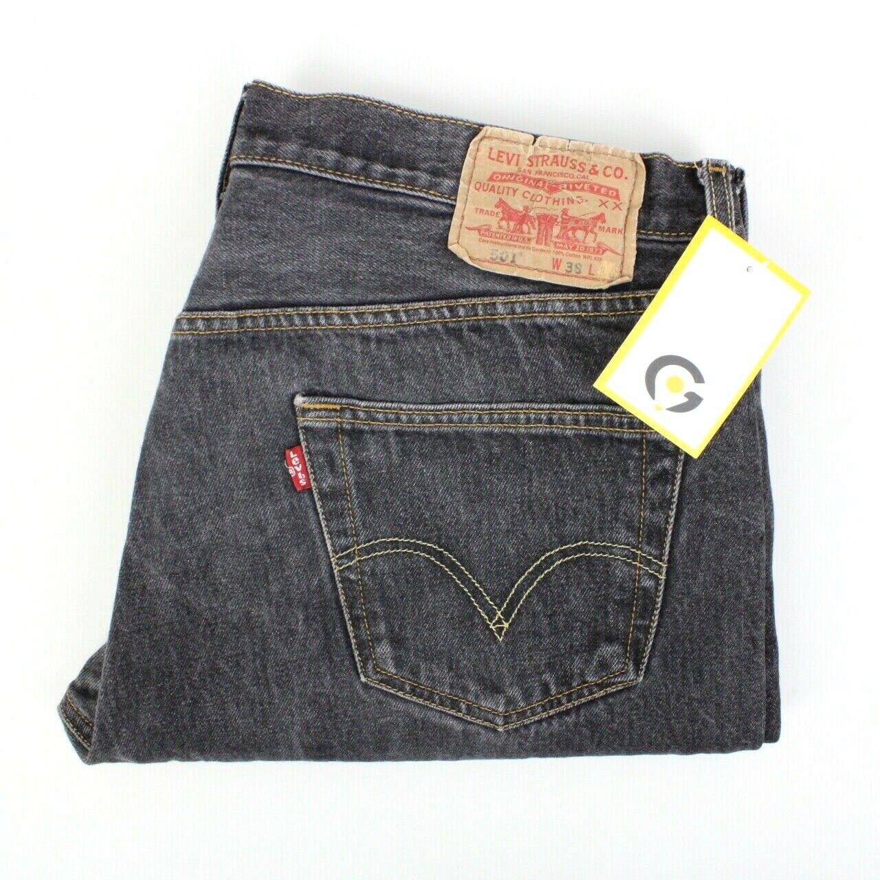 Mens LEVIS 501 Jeans Black | W38 L28