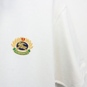 BURBERRYS 90s Polo Shirt White | Medium