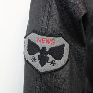Leather Aviator Jacket Black | Medium