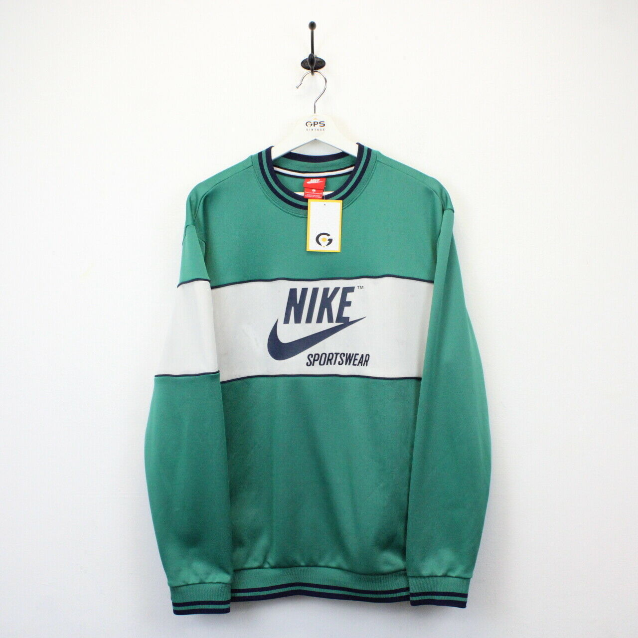 NIKE Sweatshirt Green | Large