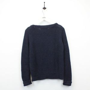 Womens RALPH LAUREN 90s Knit Sweatshirt Navy Blue | Medium
