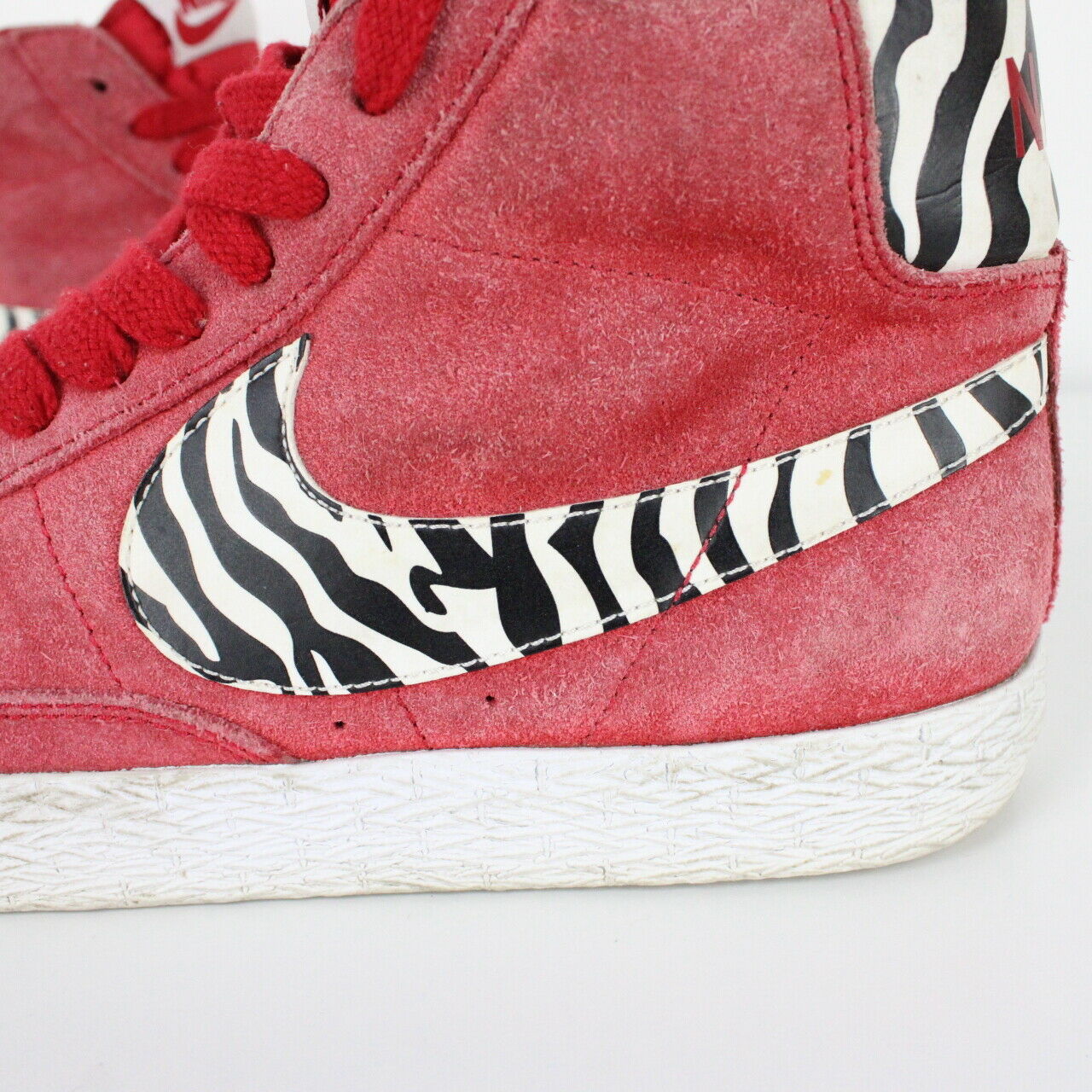 Womens NIKE Blazer Zebra Trainers Red | UK 5