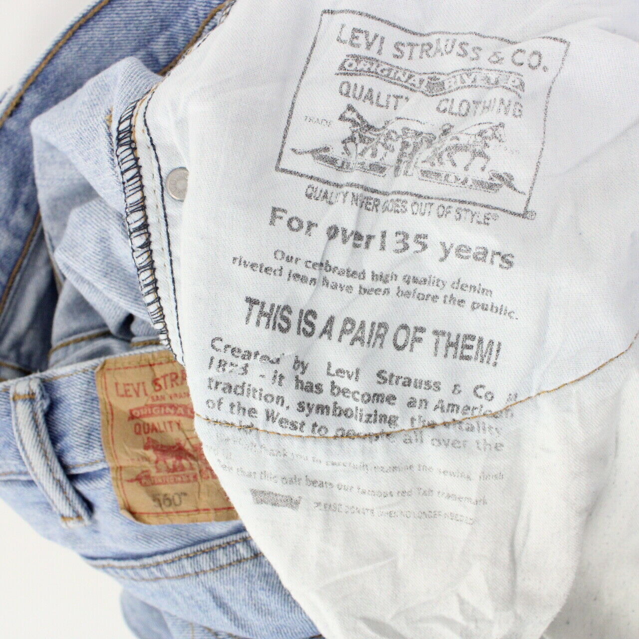 Mens LEVIS 560 Jeans Light Blue | W40 L32