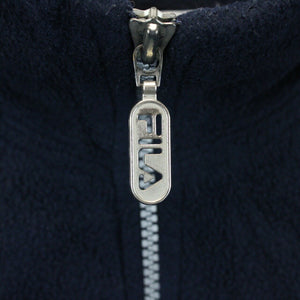 FILA 90s 1/4 Zip Fleece Navy Blue | Medium