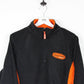 Womens Vintage HARLEY DAVIDSON 1/4 Zip Fleece Black | XL