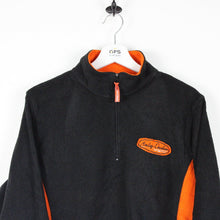 Load image into Gallery viewer, Womens Vintage HARLEY DAVIDSON 1/4 Zip Fleece Black | XL
