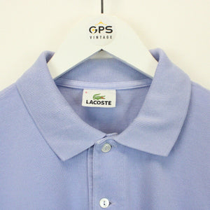 LACOSTE Polo Shirt Blue | Large