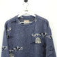 Womens WOOLRICH 90s Fleece Sweatshirt Blue | Large
