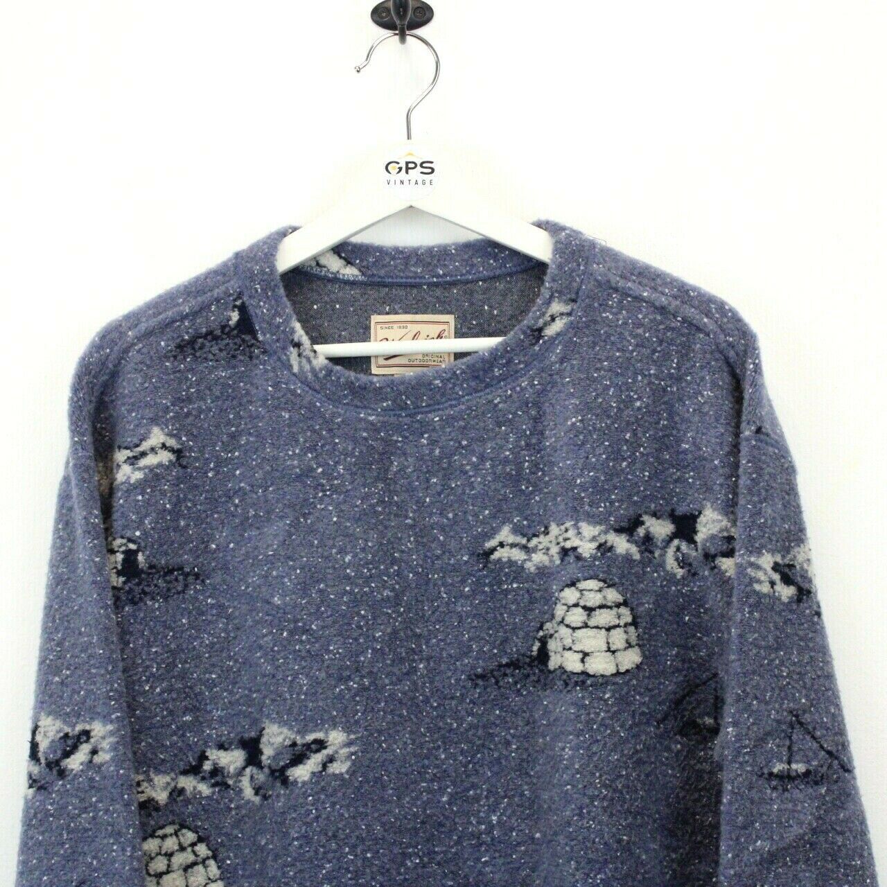 Womens WOOLRICH 90s Fleece Sweatshirt Blue | Large