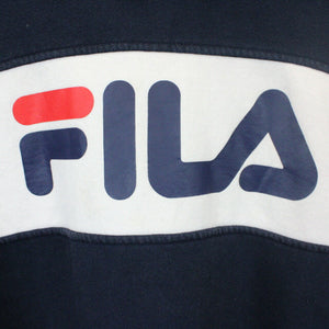 Womens FILA Hoodie Navy Blue | Medium