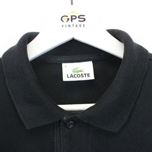 LACOSTE Polo Shirt Black | Small
