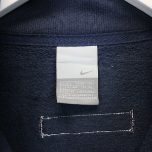 NIKE 00s 1/4 Zip Sweatshirt Navy Blue | Large
