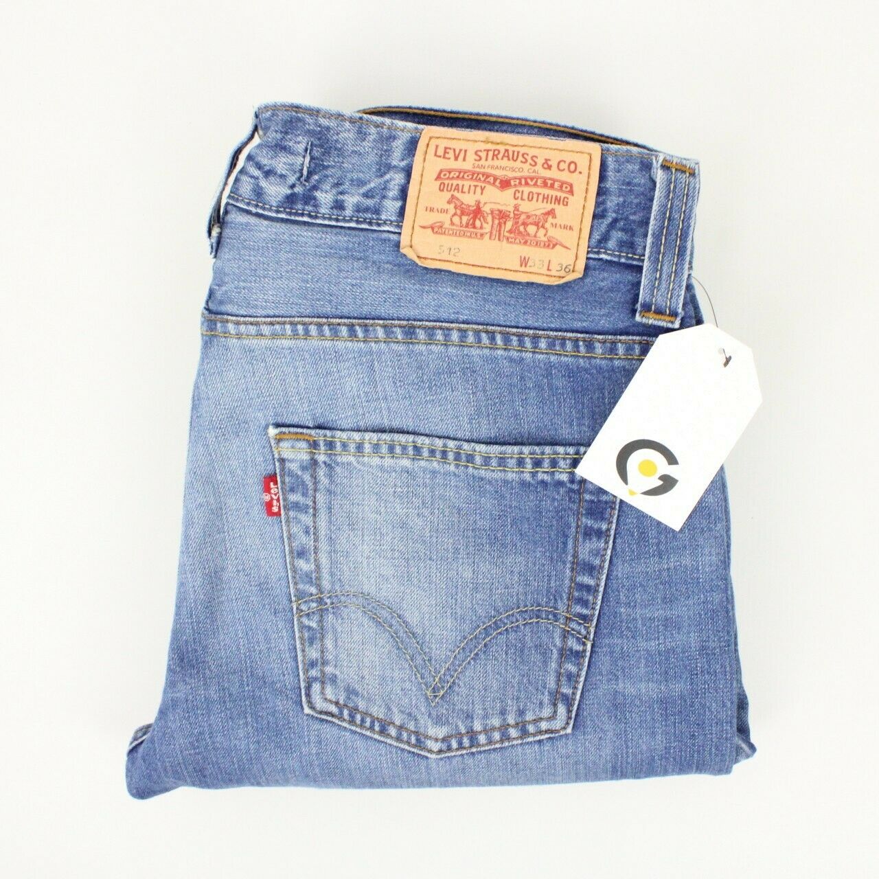 Mens LEVIS 512 Jeans Mid Blue | W33 L36