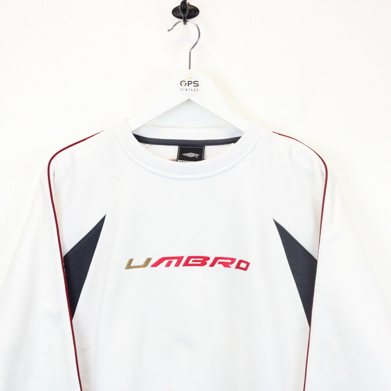 UMBRO 00s Sweatshirt White | Large