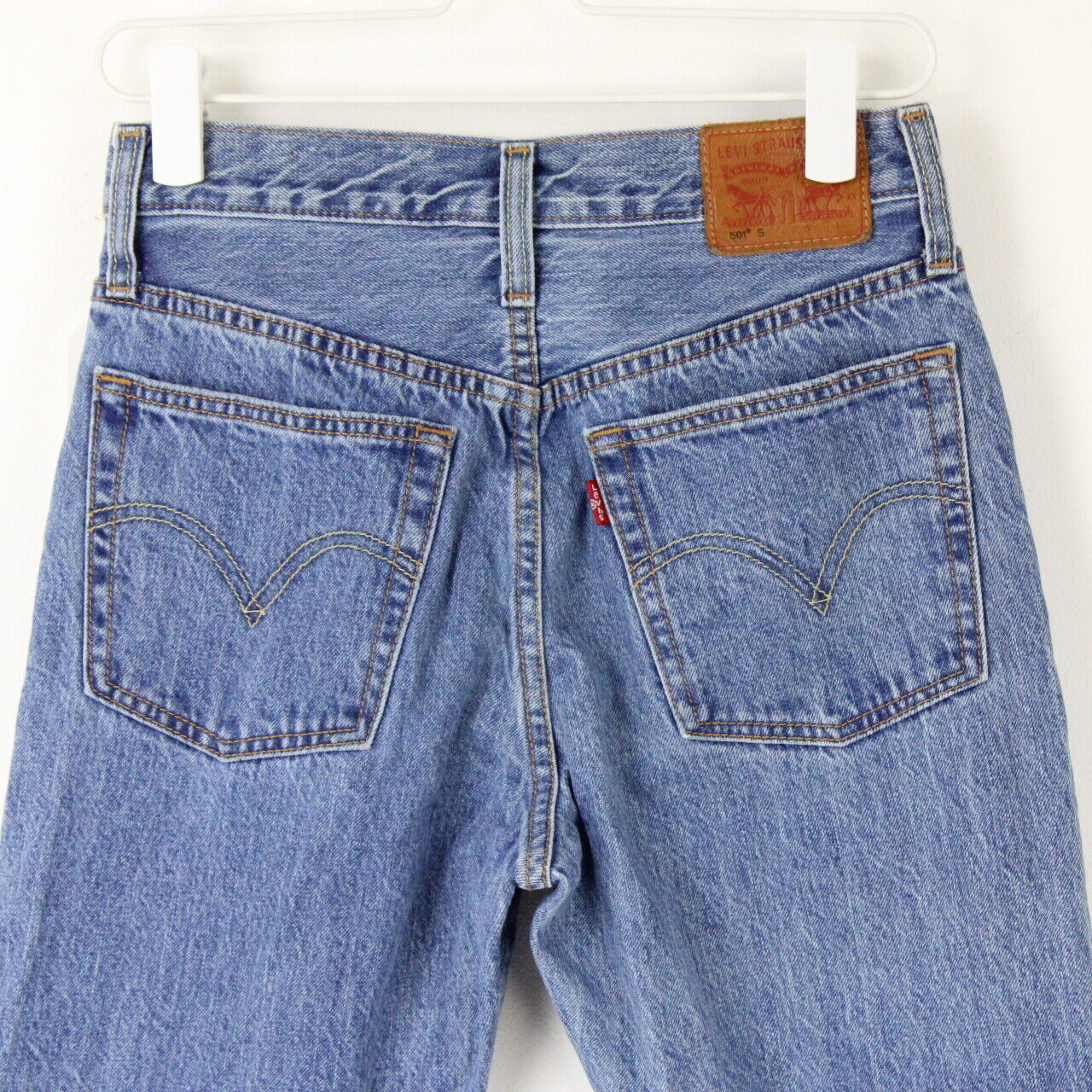 Womens LEVIS 501 S Skinny Jeans Mid Blue | W25 L30