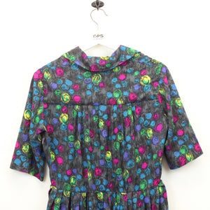 Womens 70s Dress Multicolour | Small