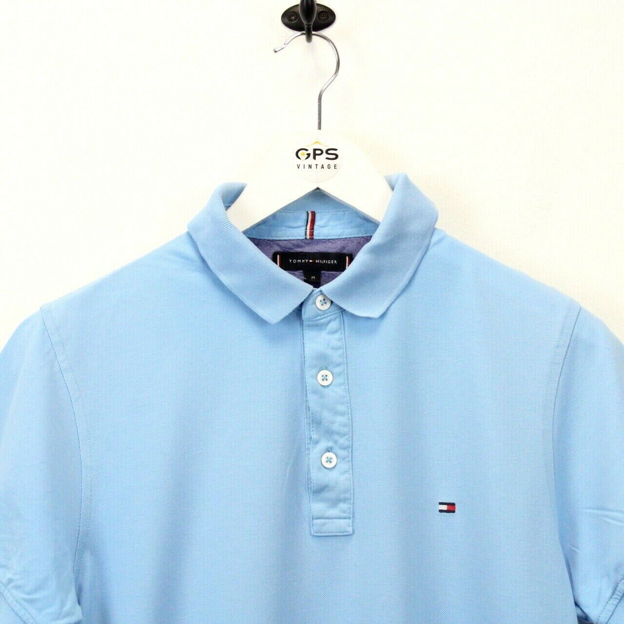 TOMMY HILFIGER Polo Shirt Blue | Medium