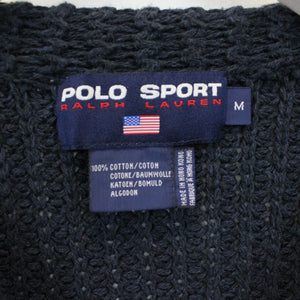Womens RALPH LAUREN 90s Knit Sweatshirt Navy Blue | Medium