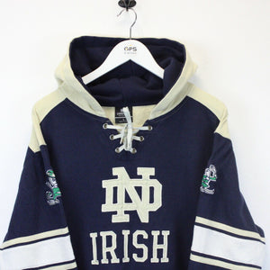 NCAA NOTRE DAME Fighting Irish Hoodie Navy Blue | Large
