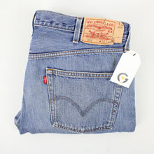 Load image into Gallery viewer, Mens LEVIS 501 Jeans Mid Blue | W38 L30
