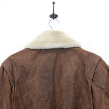 Load image into Gallery viewer, Leather Aviator Jacket Brown | Large
