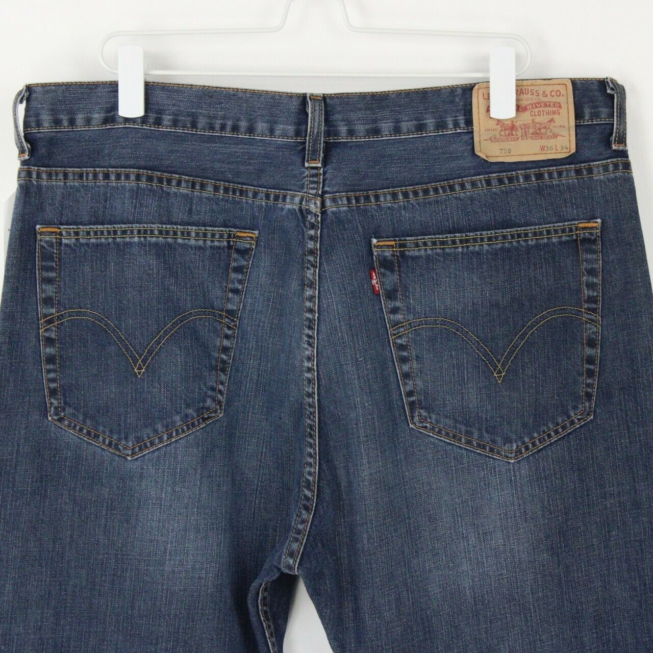 Mens LEVIS 758 Jeans Dark Blue | W38 L34