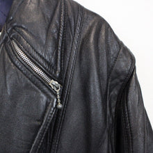 Load image into Gallery viewer, Biker 80s Leather Jacket Black | Medium
