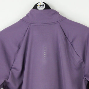 Womens NIKE 1/4 Zip Sweatshirt Purple | Large