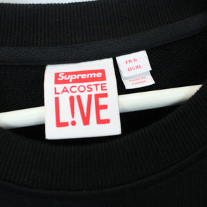 SUPREME LACOSTE Sweatshirt Black | XL