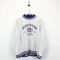 Vintage DUQUESNE UNIVERSITY 90s Sweatshirt Grey | Medium