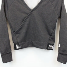 Load image into Gallery viewer, Womens NIKE Crop Sweatshirt Grey | Small
