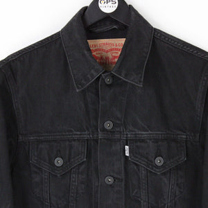 Mens LEVIS Denim Jacket Black | Small