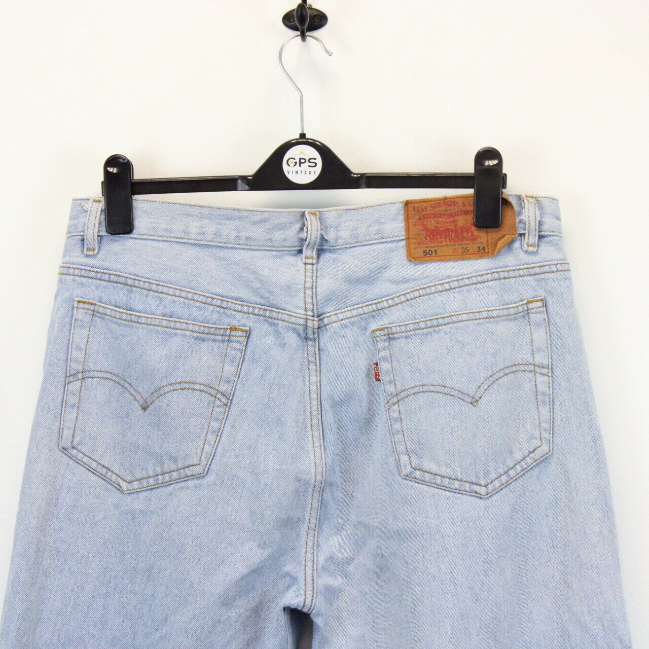 90s LEVIS 501 Jeans Light Blue | W35 L32