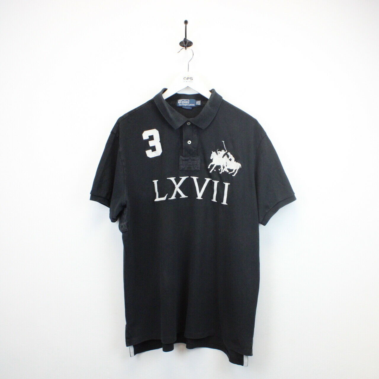 RALPH LAUREN Polo Shirt Black | XXL