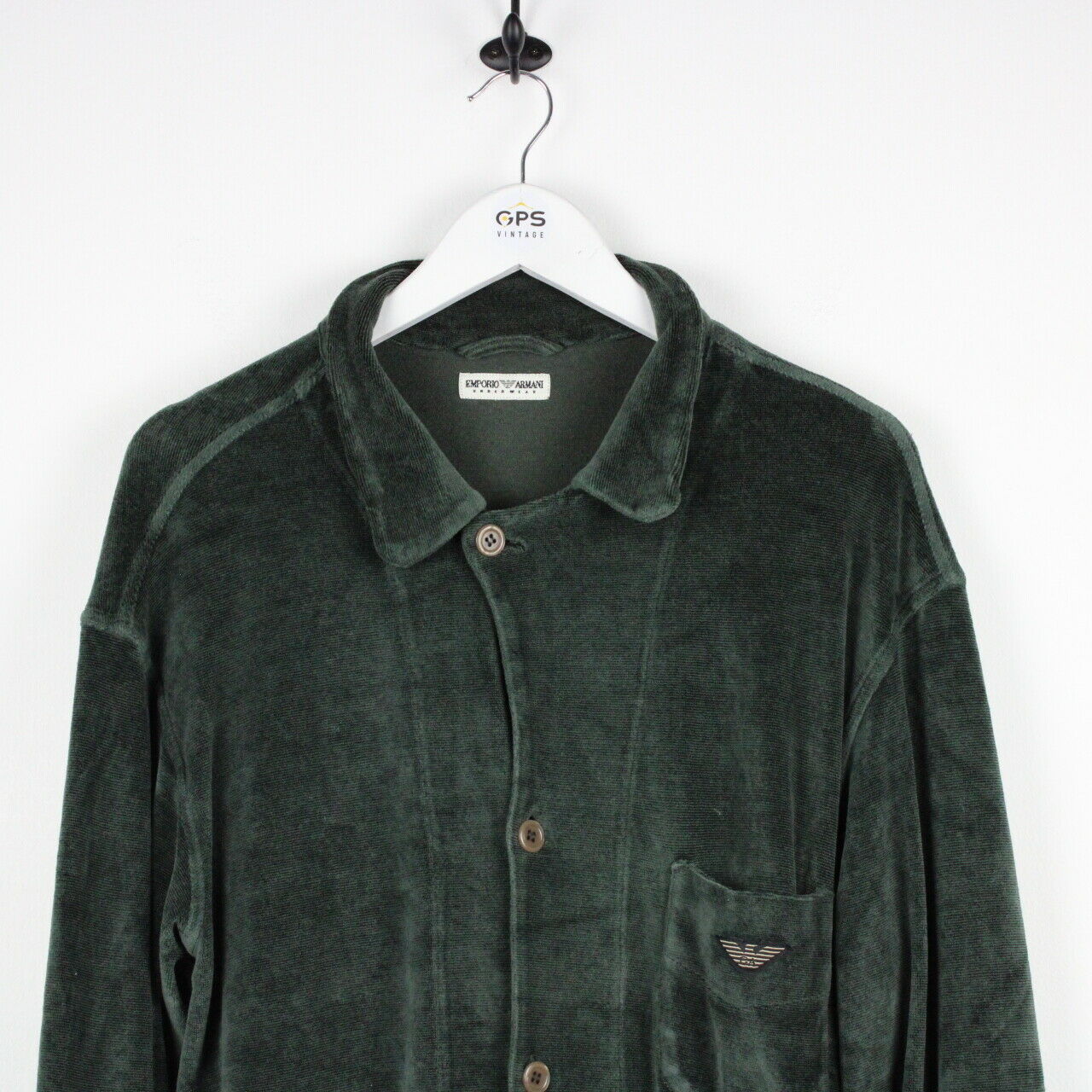Vintage ARMANI Nightwear Shirt Green | Medium