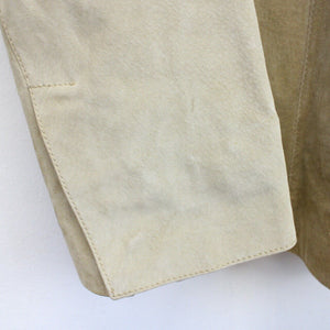 Womens 90s Suede Jacket Beige | Large