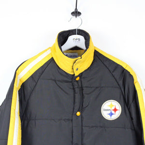 NFL 90s Pittsburgh STEELERS Jacket Black | Small