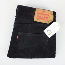 Load image into Gallery viewer, Mens LEVIS 501 Jeans Black Charcoal | W33 L32
