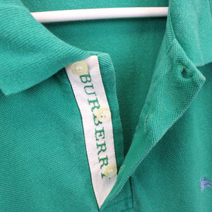 BURBERRY Polo Shirt Green | Large