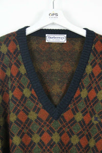 Vintage 90s BURBERRY Knit Sweatshirt Brown | Large