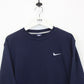 NIKE 00s Sweatshirt Navy Blue | Large