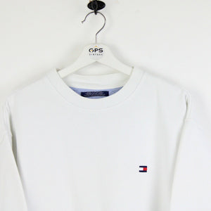 TOMMY HILFIGER 00s Sweatshirt White | Medium