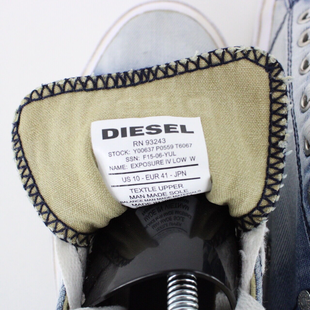 Womens DIESEL Exposure IV Trainers Blue UK 7.5 GPS Vintage
