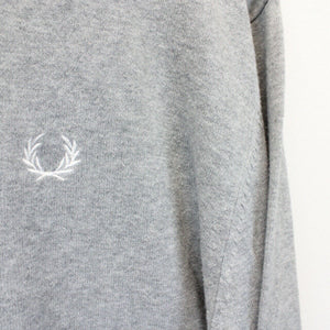 FRED PERRY 90s Knit Sweatshirt Grey | Medium
