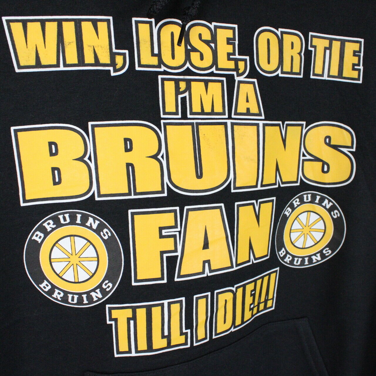 NHL Boston BRUINS Hoodie Black | Small