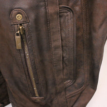 Load image into Gallery viewer, 90s Leather Biker Jacket Brown | XXL
