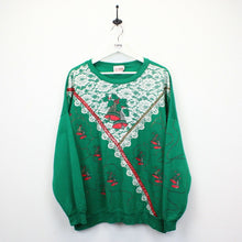 Load image into Gallery viewer, Womens 90s Christmas Sweatshirt Green | XXL
